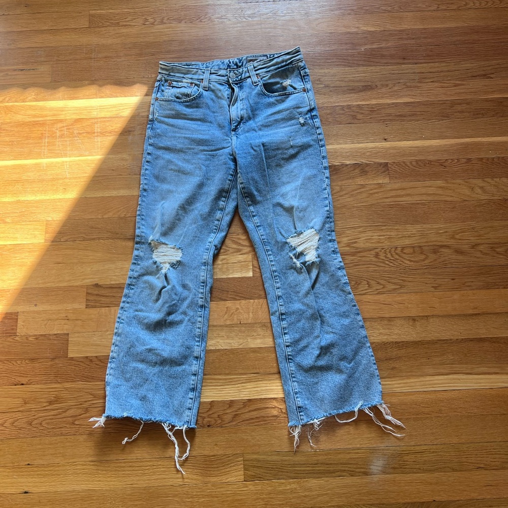 Agolde Contour 360 Distressed Flare Jeans